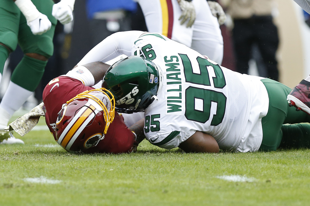 Jets' DT Quinnen Williams in a 2019 game against Washington